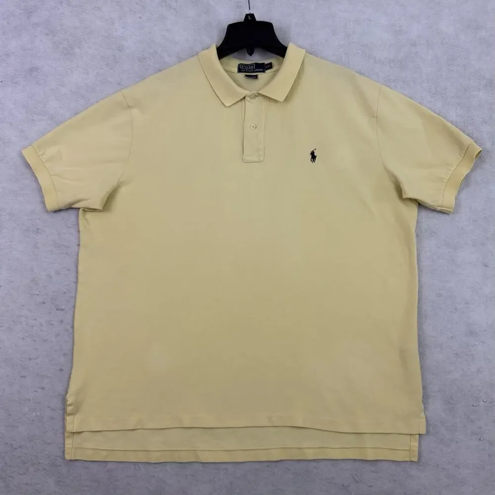 Vintage Polo by Ralph Lauren Men’s XXL Yellow Cotton Polo Shirt